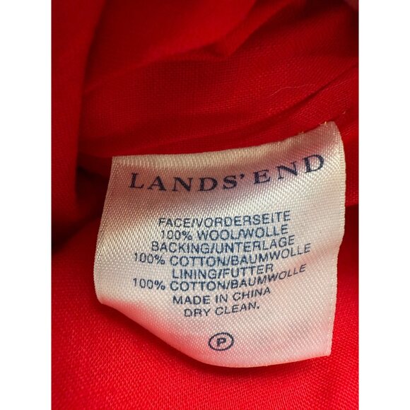 Lands End Angel Needlepoint Embroidered ' Rowan ' Christmas Wool Stocking Red - Picture 6 of 8